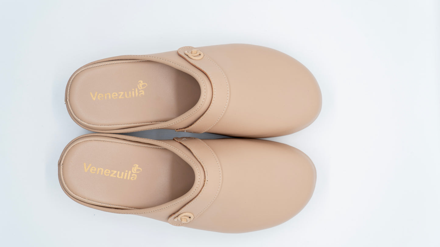 Sabot Confort Femme Beige