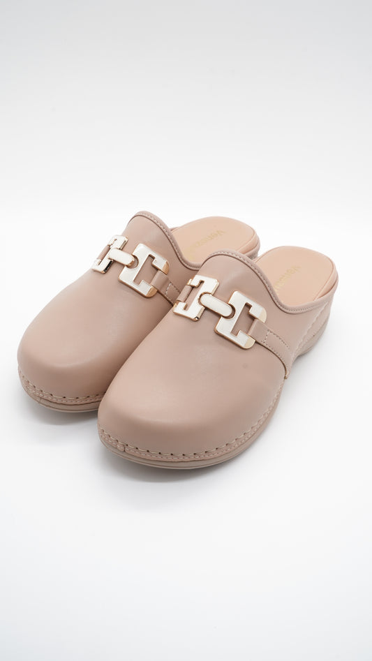 Sabot Elégant Femme Beige (Mat)