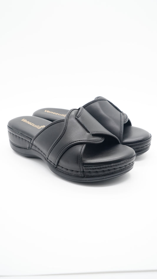 صندلة طبية عصرية تجمع بين الأناقة والعناية بالقدم(Noir)